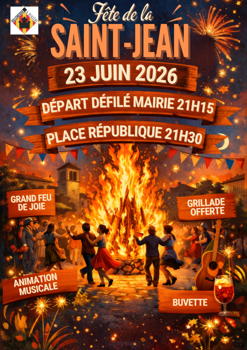 FEUX DE LA SAINT-JEAN Villeneuve-la-Rivière