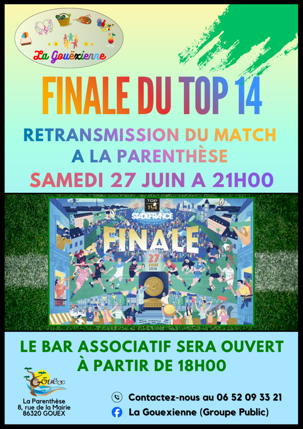 FINALE DU TOP 14 RETRANSMISSION DU MATCH LA PARENTHESE Gouex