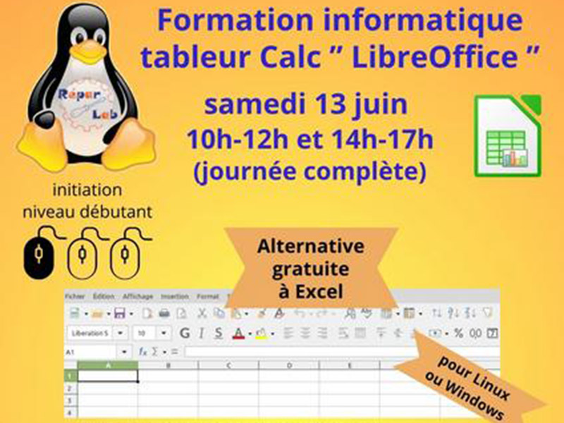 Formation au tableur Calc de LibreOffice Le Blanc