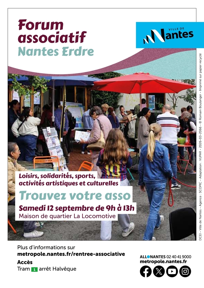 Forum des associations du quartier Nantes Erdre, La Locomotive – Maison de Quartier Erdre-Batignolles, Nantes