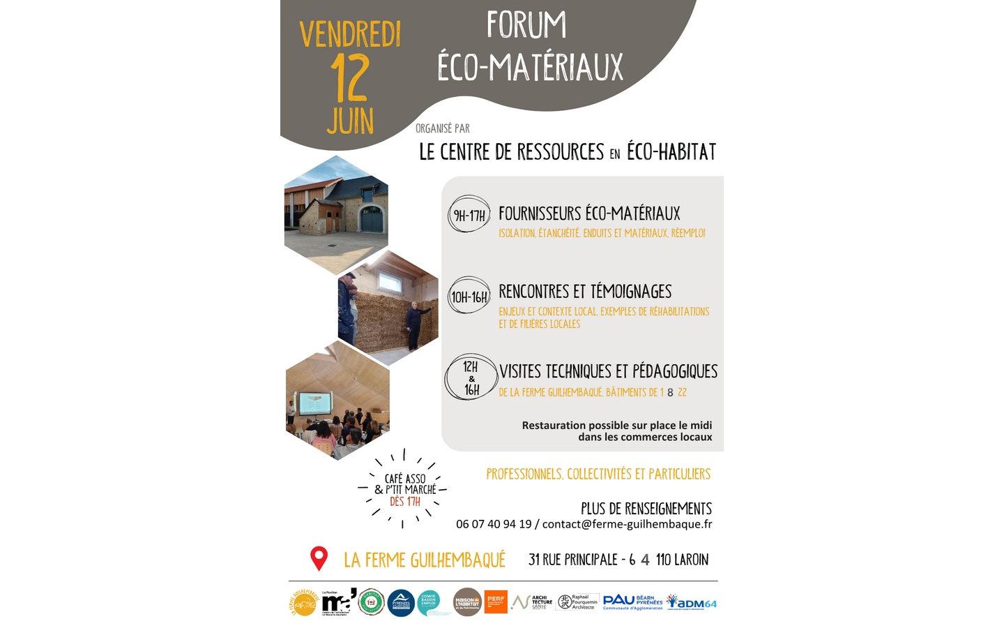 Forum des éco-matériaux La Ferme Guilhembaqué Laroin