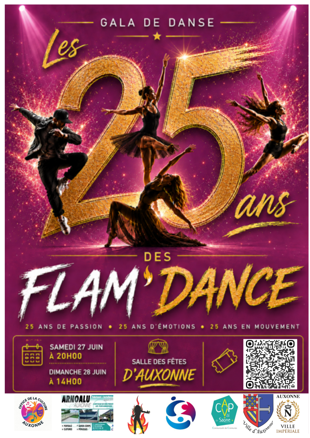 Gala de danse Les 25 ans des Flam’dance Salle événementielle l’Empire Auxonne