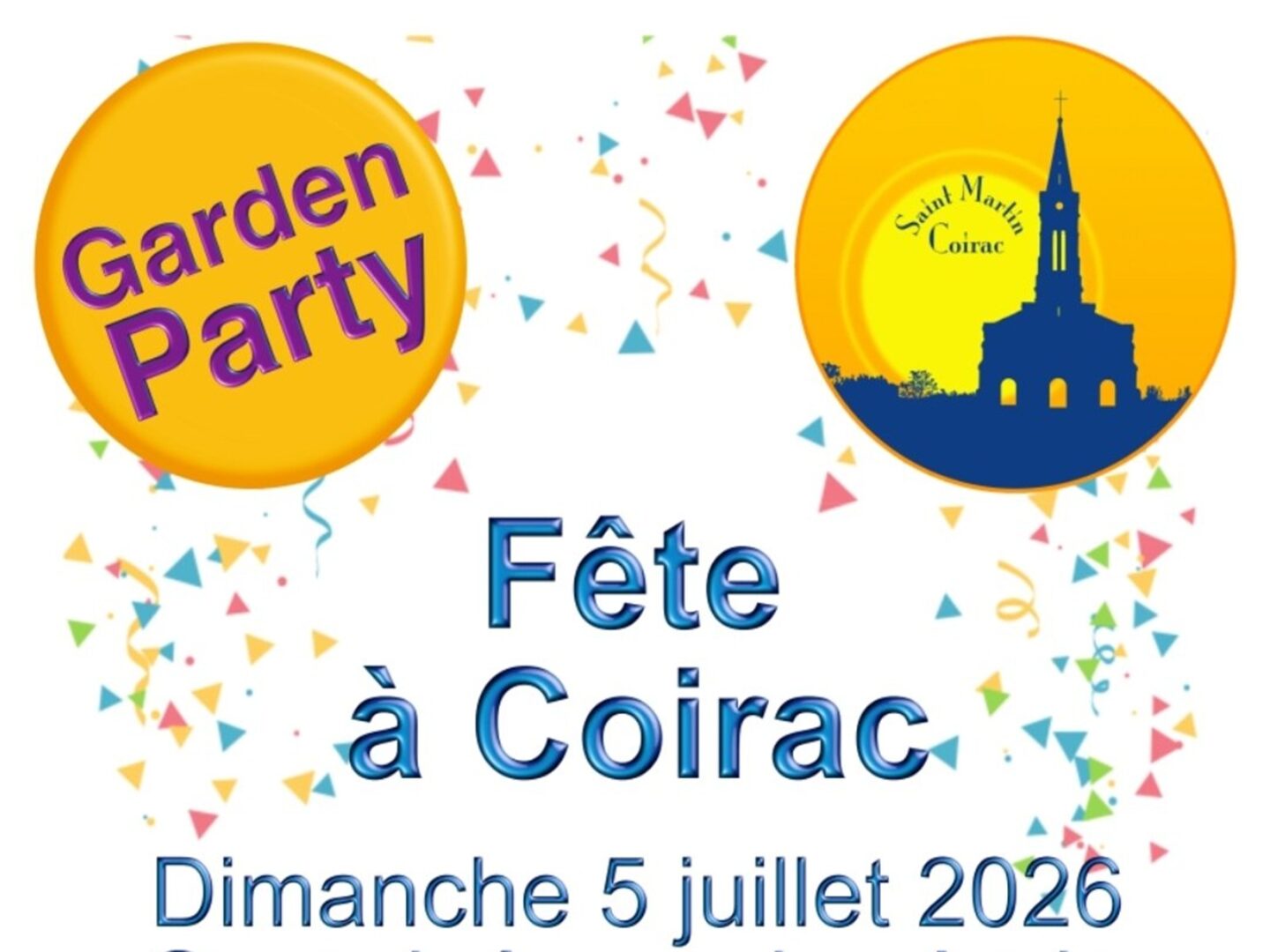 Garden party des Amis de l’église Saint-Martin Parc de l’école Coirac