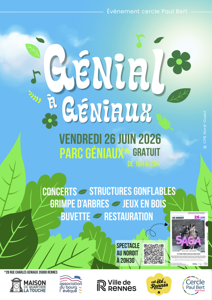 Génial à Géniaux ! Square Charles Géniaux Rennes