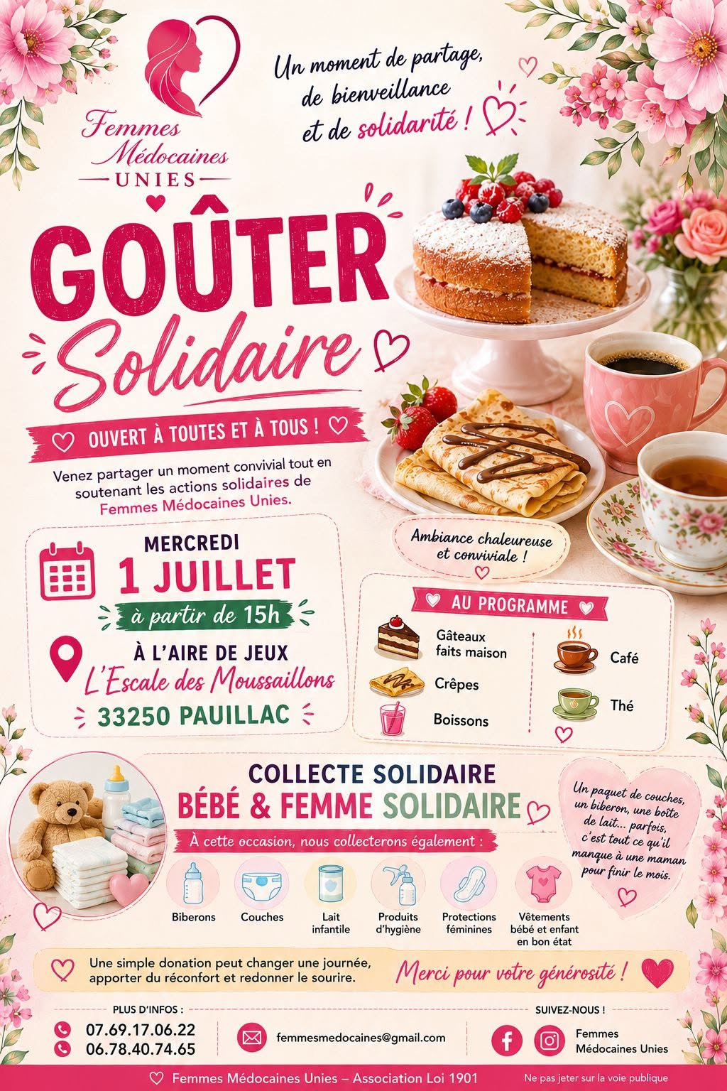 Goûter solidaire Quais Pauillac