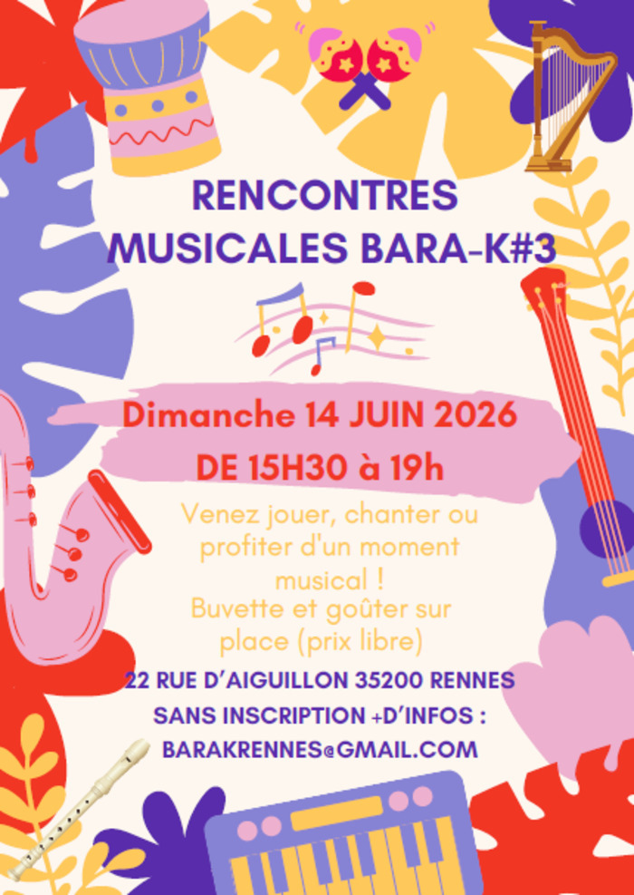 Grand boeuf musical à la Bara-K Bara-K – Salle commune Rennes