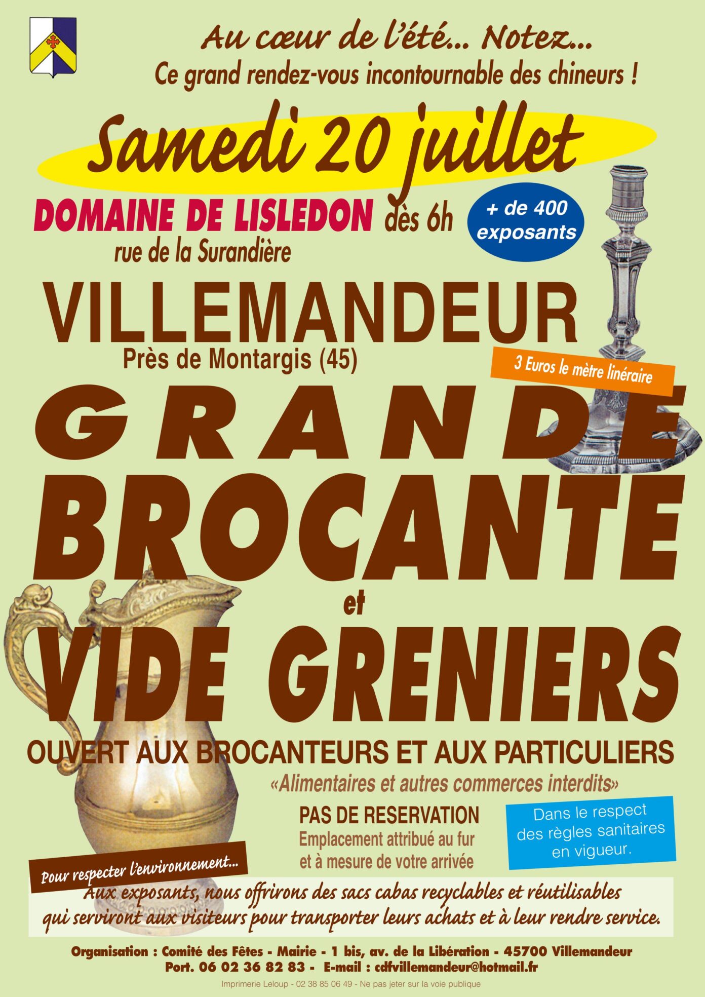 Grande brocante et vide greniers Villemandeur