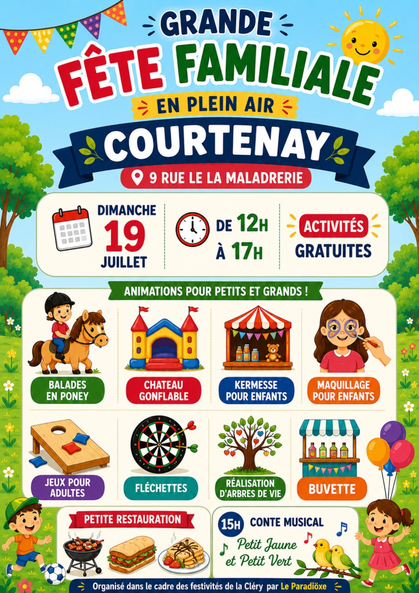 Grande fête familiale de plein air Courtenay