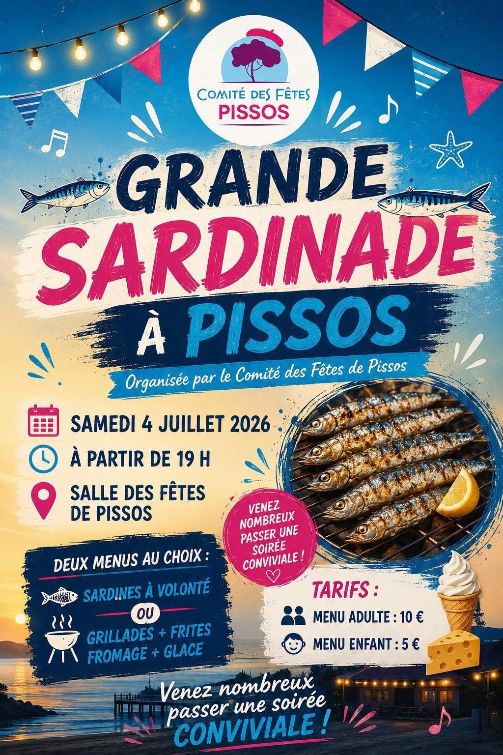Grande Sardinade à Pissos Salle des Fêtes Pissos