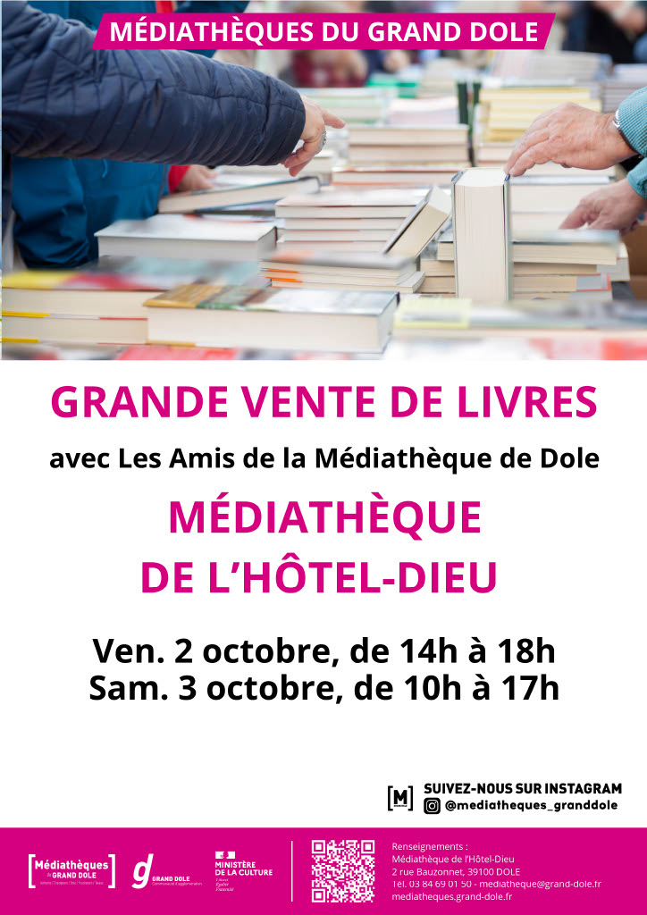 GRANDE VENTE DE LIVRES MEDIATHEQUE DE L HOTEL DIEU rez de Chaussée Dole