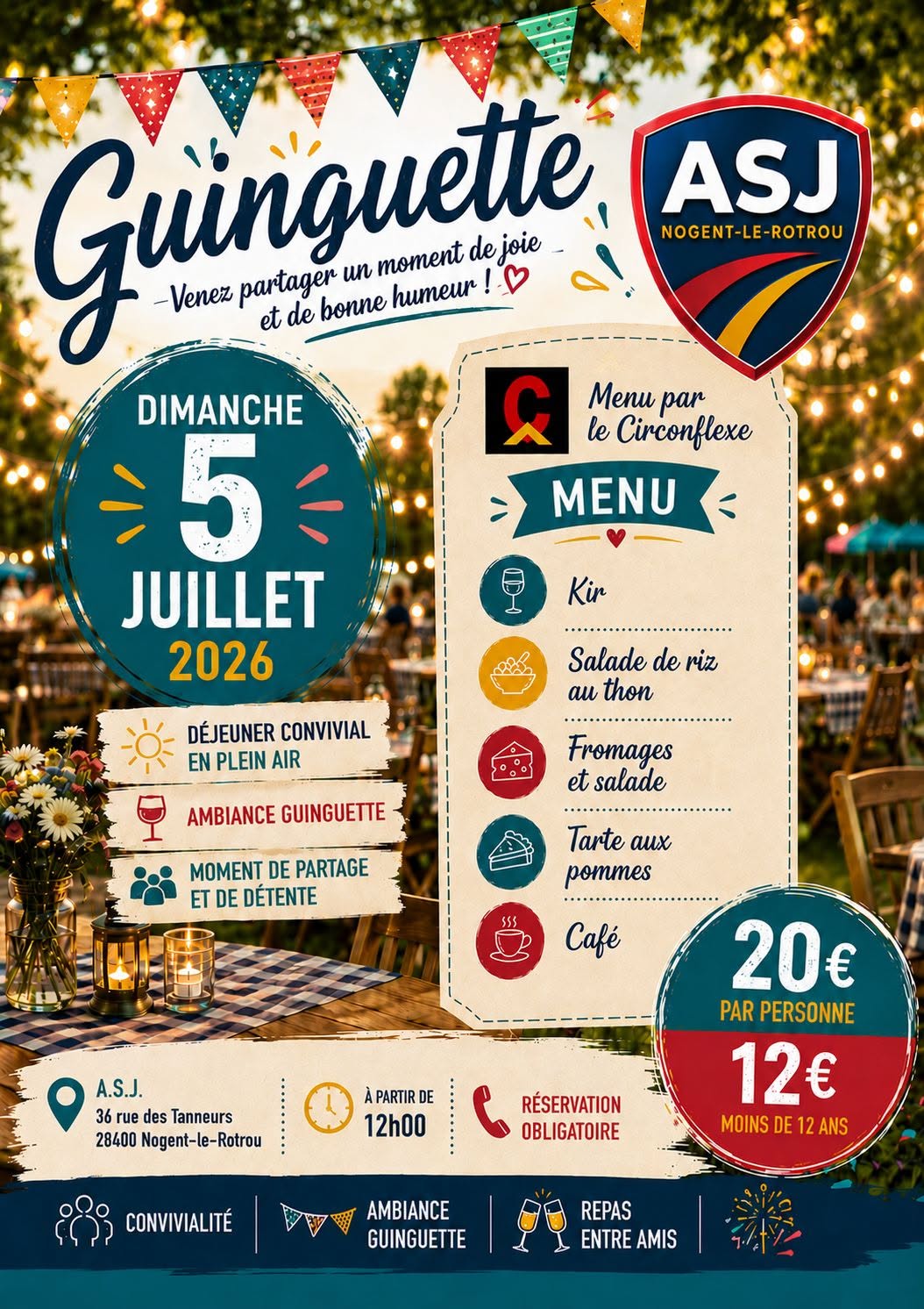 Guinguette à l'ASJ 36 rue des Tanneurs Nogent-le-Rotrou 2026-07-05