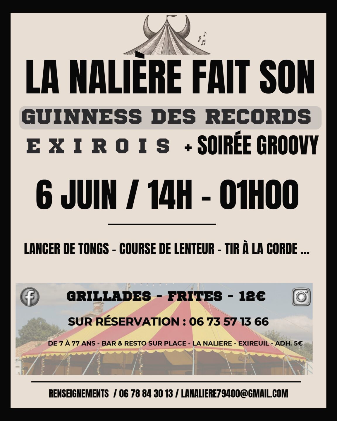 Guinness des Records Exirois / Soirée Groovy La petite Nallière Exireuil
