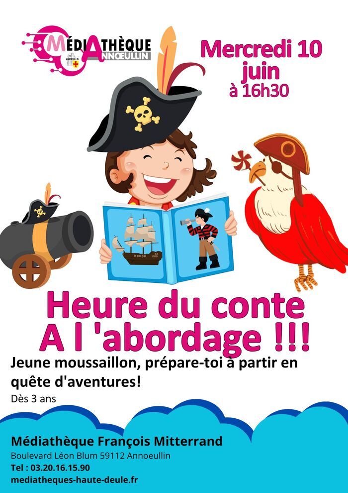 Heure du conte – A l ‘abordage !!!, Médiathèque François Mitterrand à Annoeullin, Annœullin