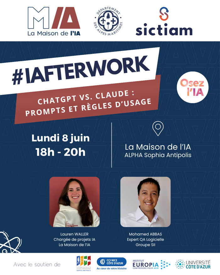 IAFTERWORK #10 : CHATGPT VS. CLAUDE – Prompts et règles d’usage, Pôle Alpha, Biot
