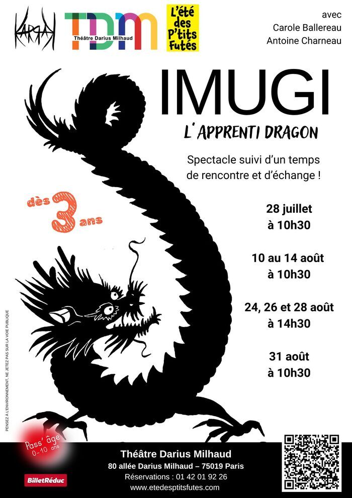 Imugi l’apprenti dragon Théâtre Darius Milhaud, Paris Paris