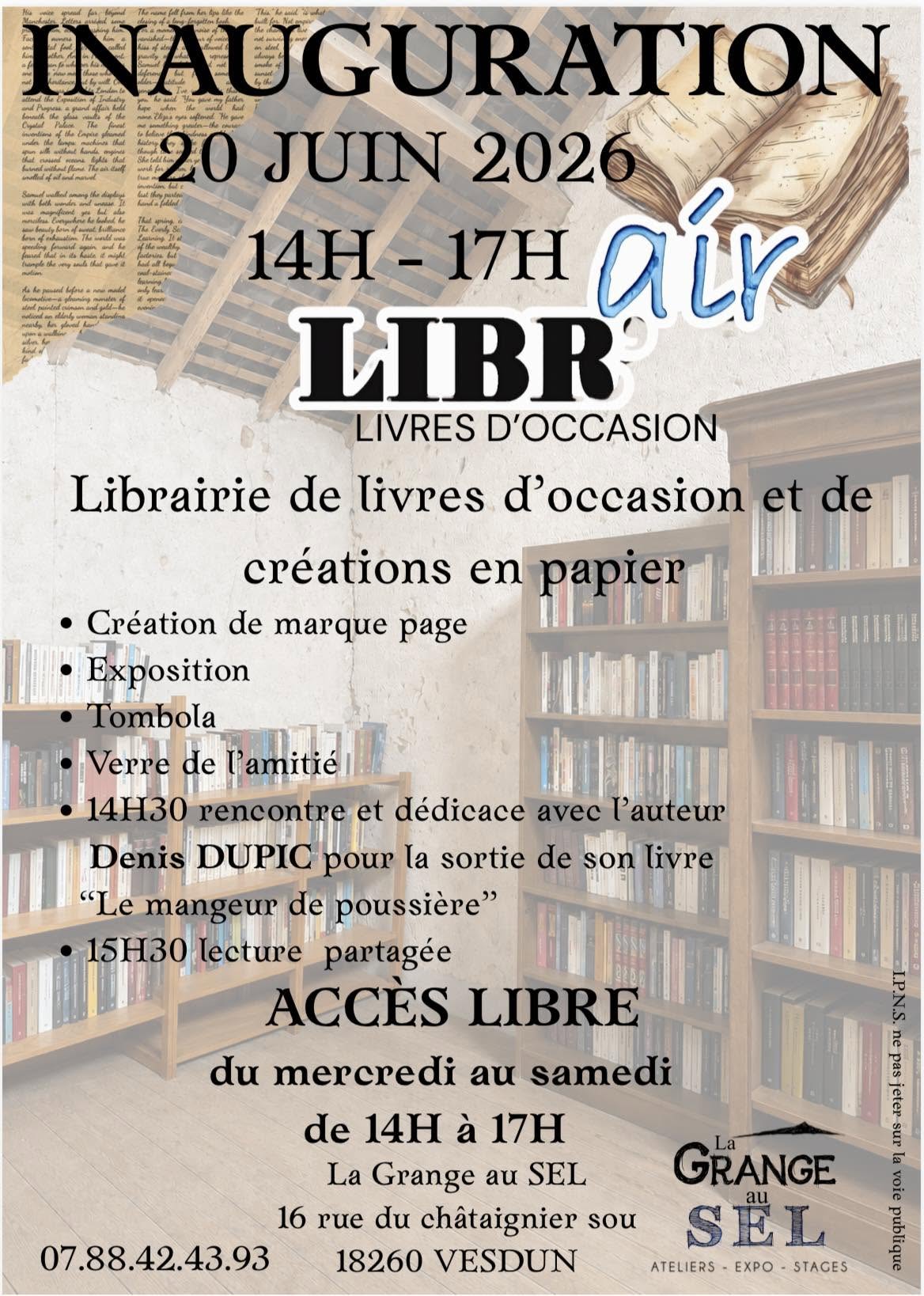 Inauguration Librairie Libr’air Vesdun