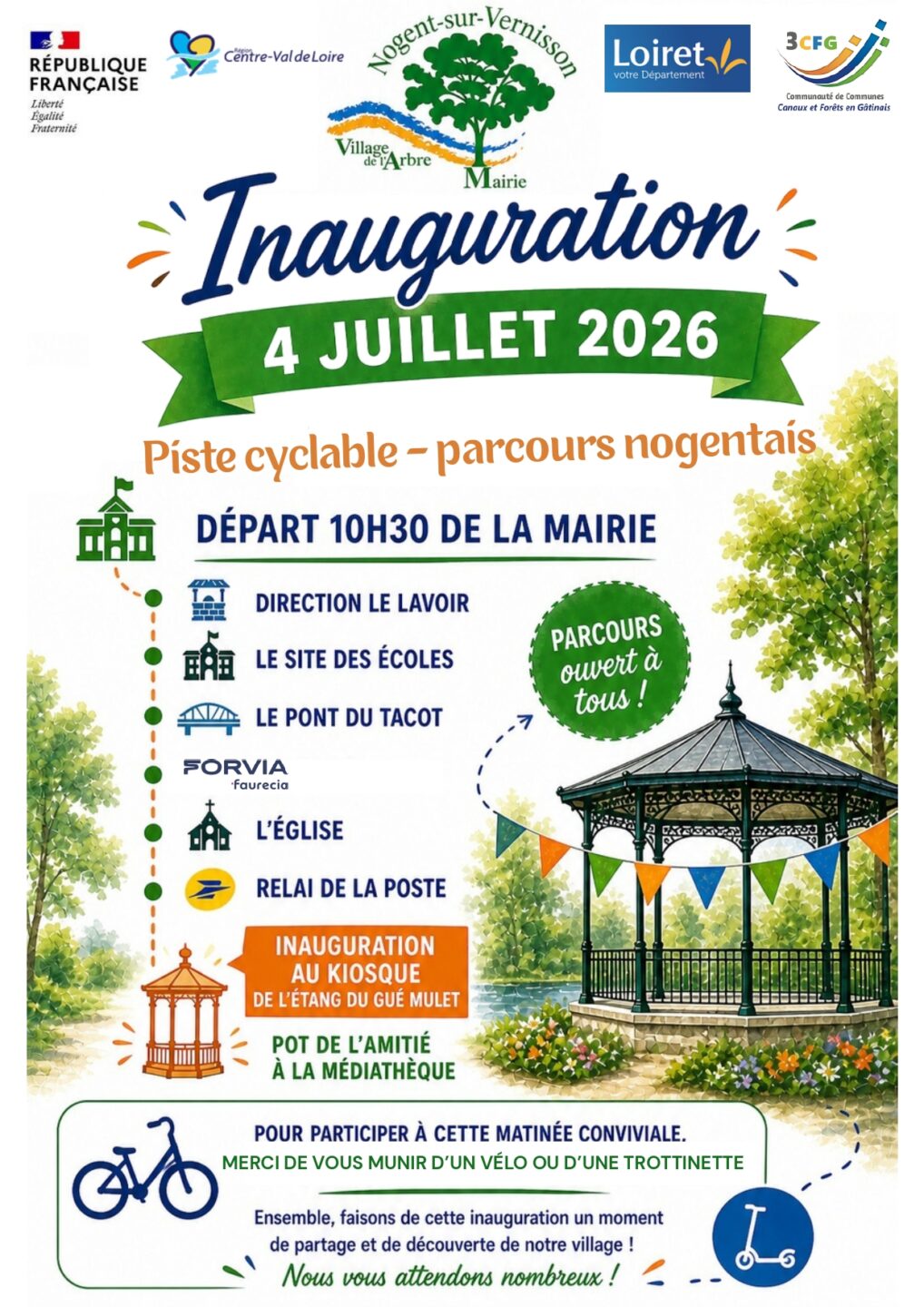 Inauguration piste cyclable Nogent-sur-Vernisson