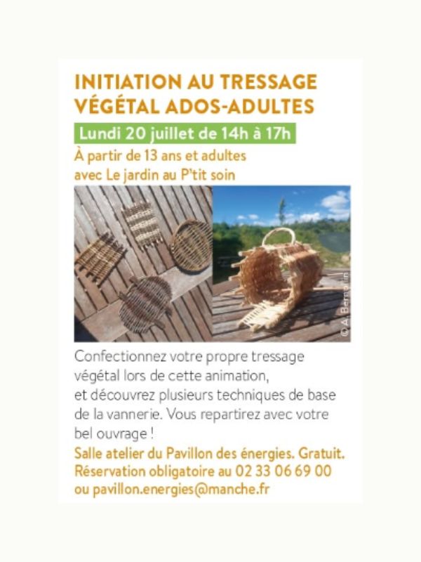 Initiation au tressage végétal ados-adultes Saint-Lô