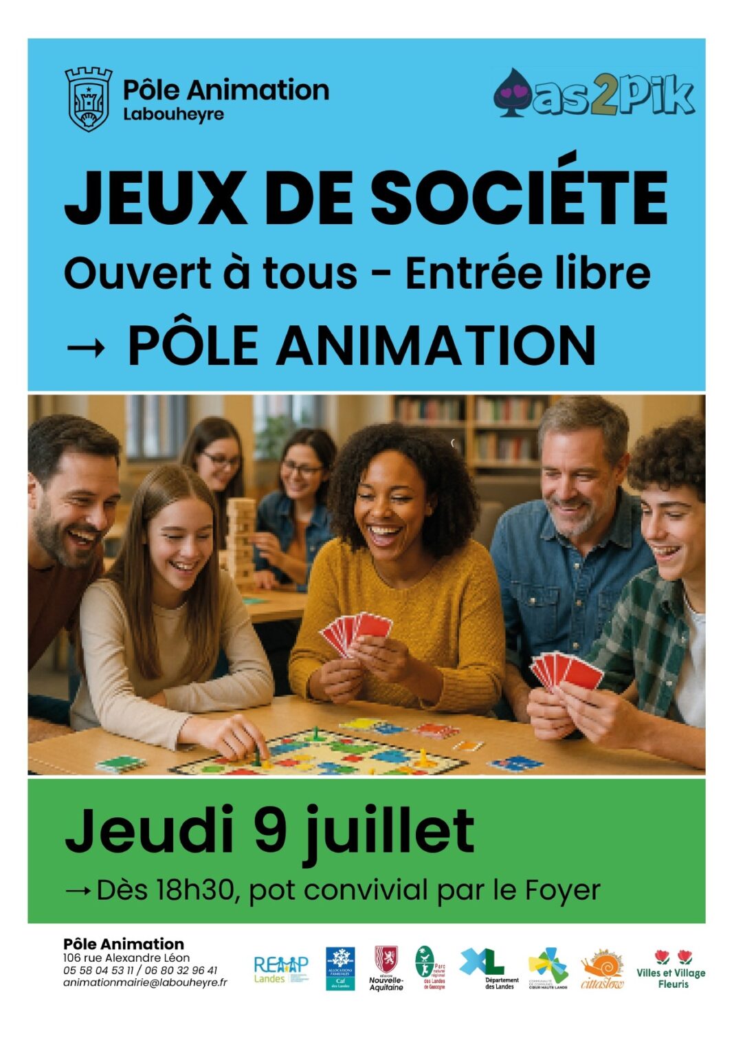 JEUX DE SOCIETE PÔLE ANIMATION Labouheyre