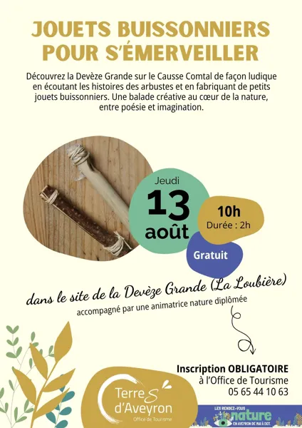 Jouets buissonniers pour s&rsquo;émerveiller ENS La Loubière Site ENS de la Devèze Grande La Loubière