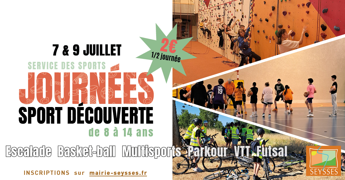 JOURNÉE SPORT DÉCOUVERTE VACANCES COMPLEXE SPORTIF BRIANNA VIDÉ Seysses