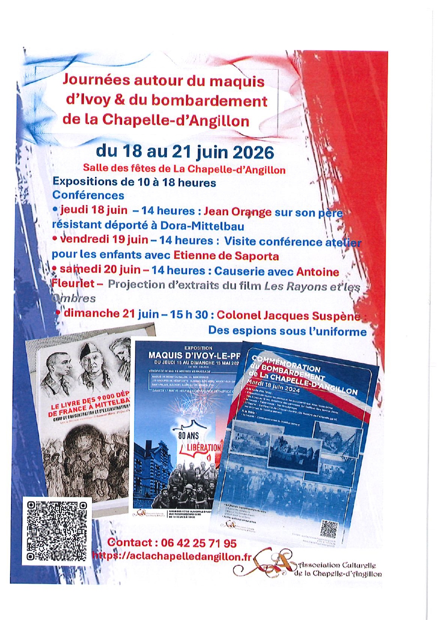 Journées autour du maquis d’Ivoy et du bombardement de La Chapelle-d’Angillon La Chapelle-d’Angillon