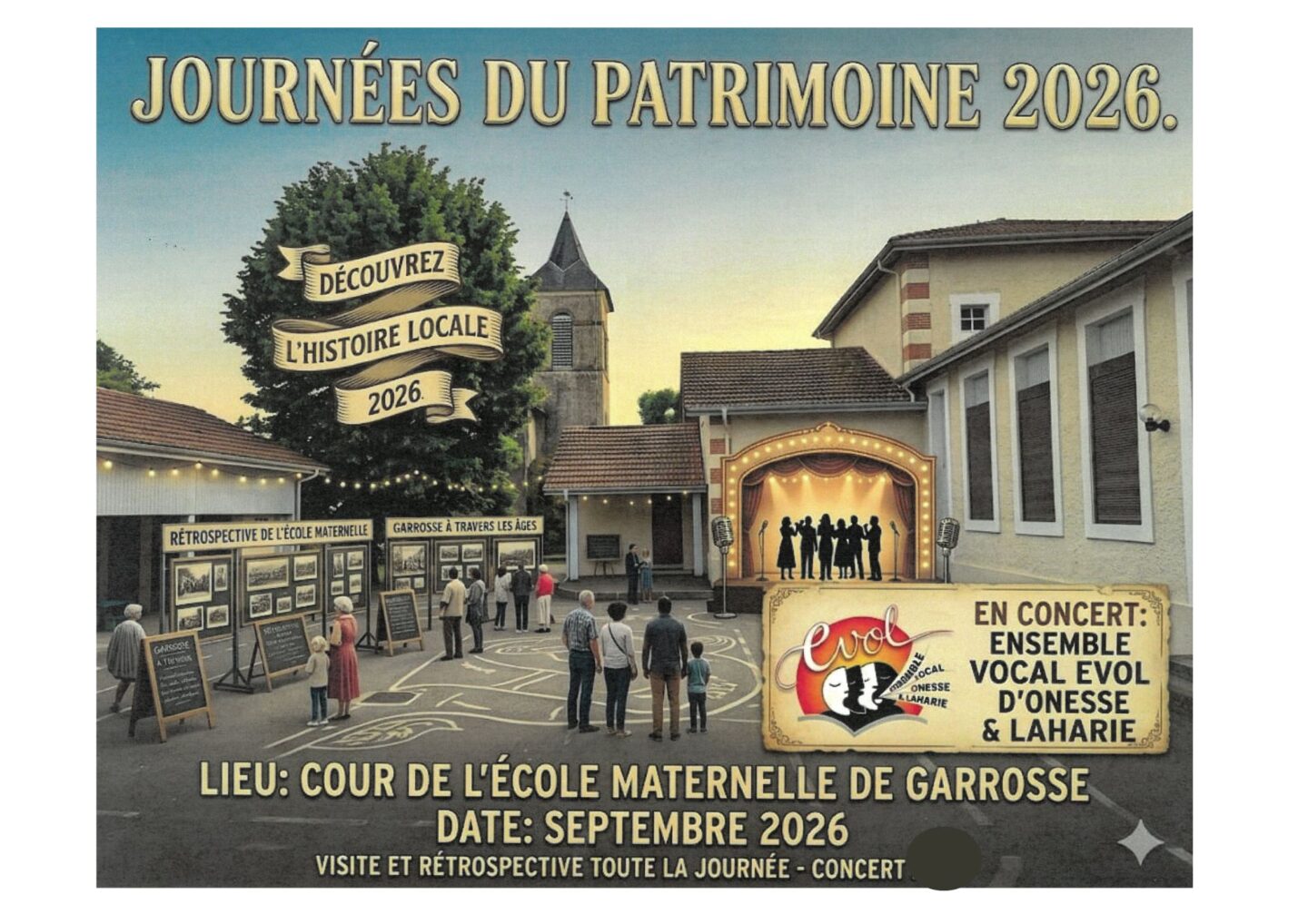 Journées du patrimoine L'école d'hier à aujourd'hui Garrosse 2 Place de la Liberté Morcenx-la-Nouvelle 2026-09-20