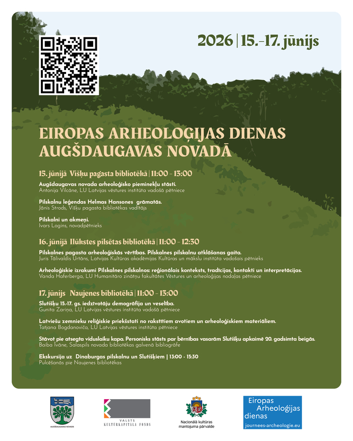 Journées européennes d’Archéologie à Augsdaugava, Višķu pagasta bibliotēka Ilūkstes pilsētas bibliotēka Naujenes bibliotēka, Krauja