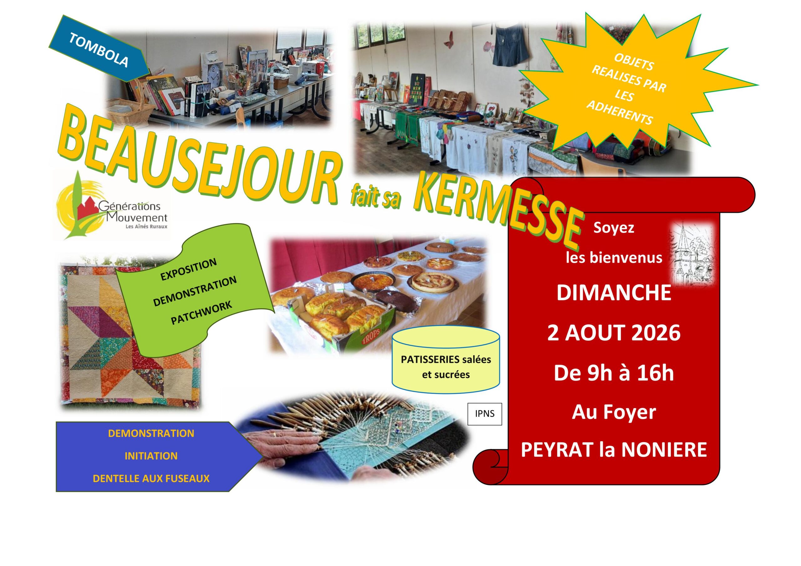 Kermesse du Club Beauséjour Foyer Communal Peyrat-la-Nonière 2026-08-02
