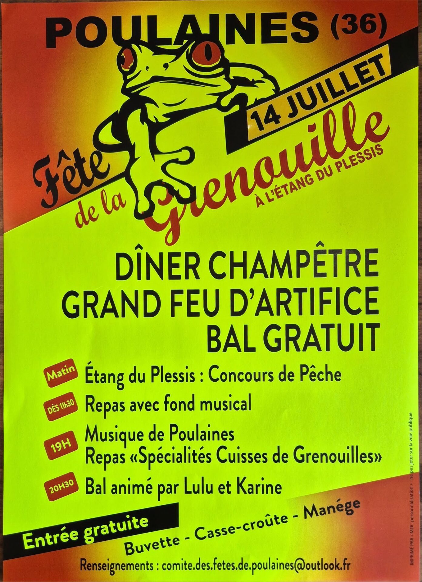 La fête de la grenouille  Poulaines