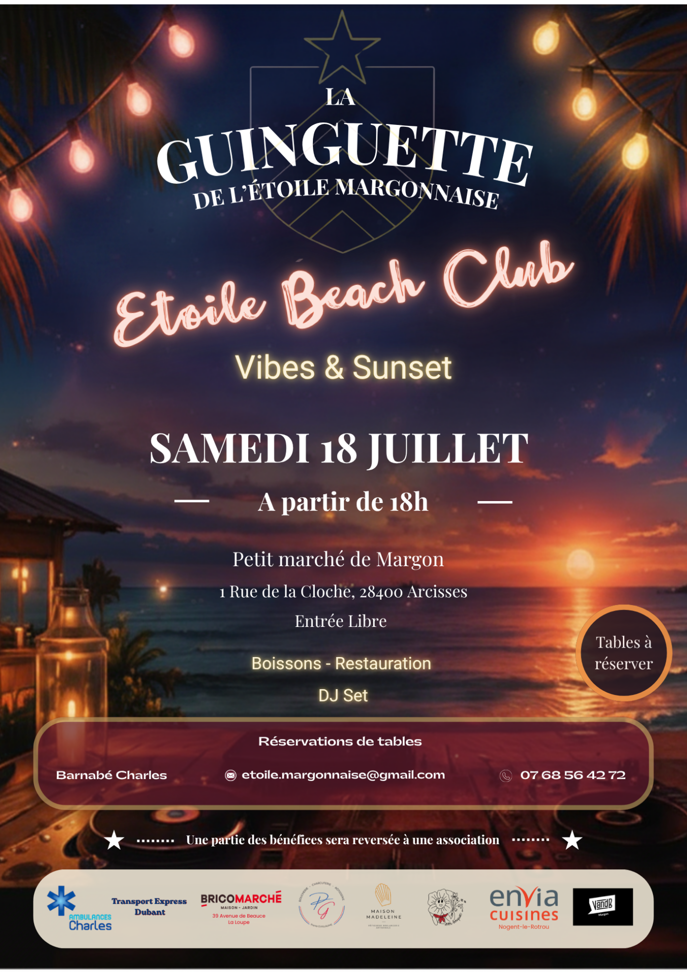 La Guinguette de l&rsquo;Étoile Margonnaise Étoile Beach Club  Arcisses