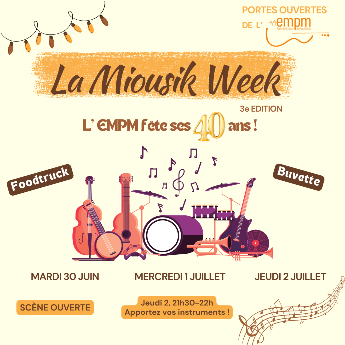 La Miousik Week · 3e édition École de Musique du Pays Mellois Melle