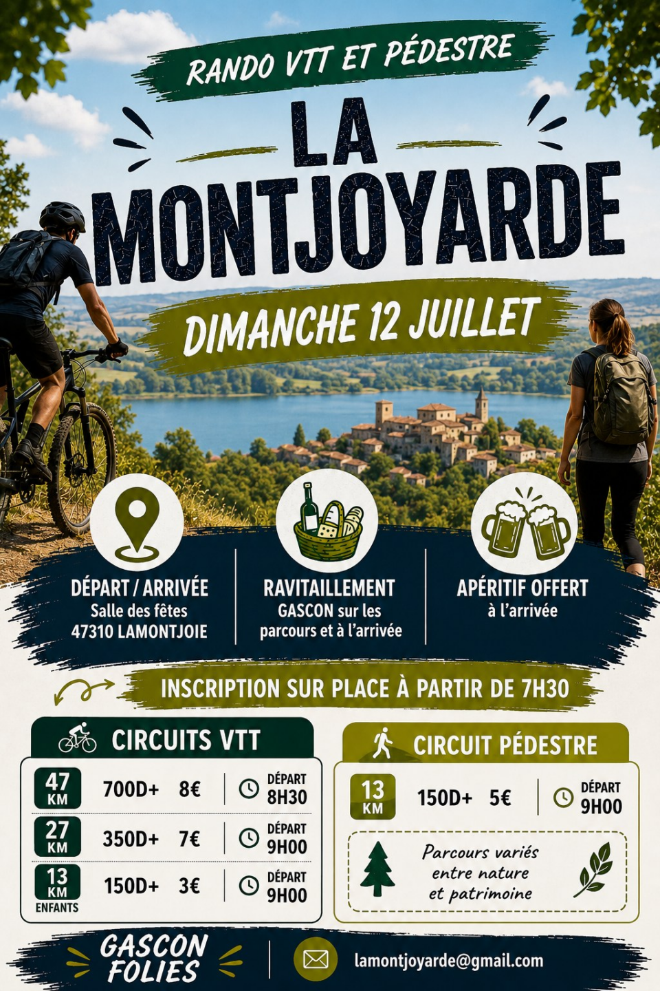 La montjoyarde Rando VTT et pédestre Salle des fêtes Lamontjoie