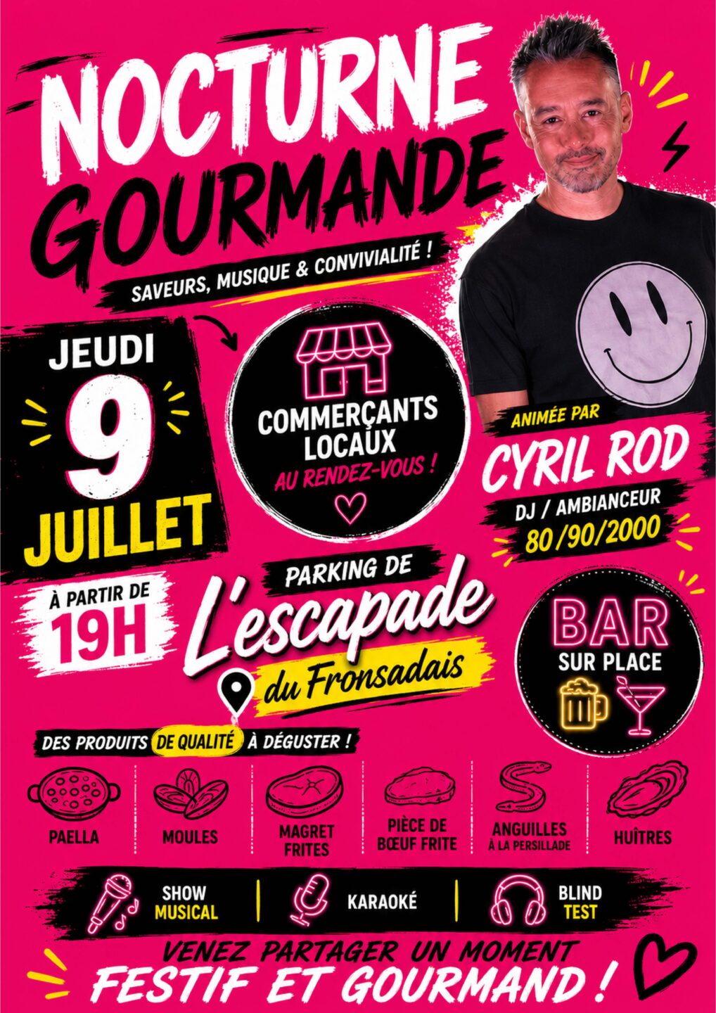 La nocturne Gourmande de l&rsquo;Escapade du Fronsadais Restaurant L&rsquo;escapade du Fronsadais Saint-Michel-de-Fronsac