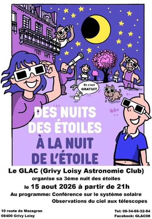 La Nuit des étoiles Grivy Loisy Astronomie Club Grivy-Loisy