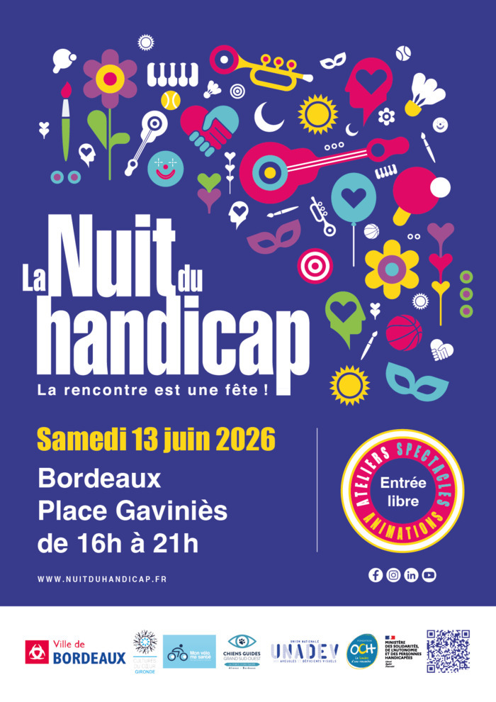 La Nuit du Handicap Bordeaux 2026 Place Gaviniès Bordeaux