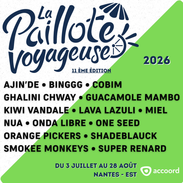 La Paillote Voyageuse 2026 #6 : Shadeblauck + Miel Centre socioculturel du Port-Boyer Nantes