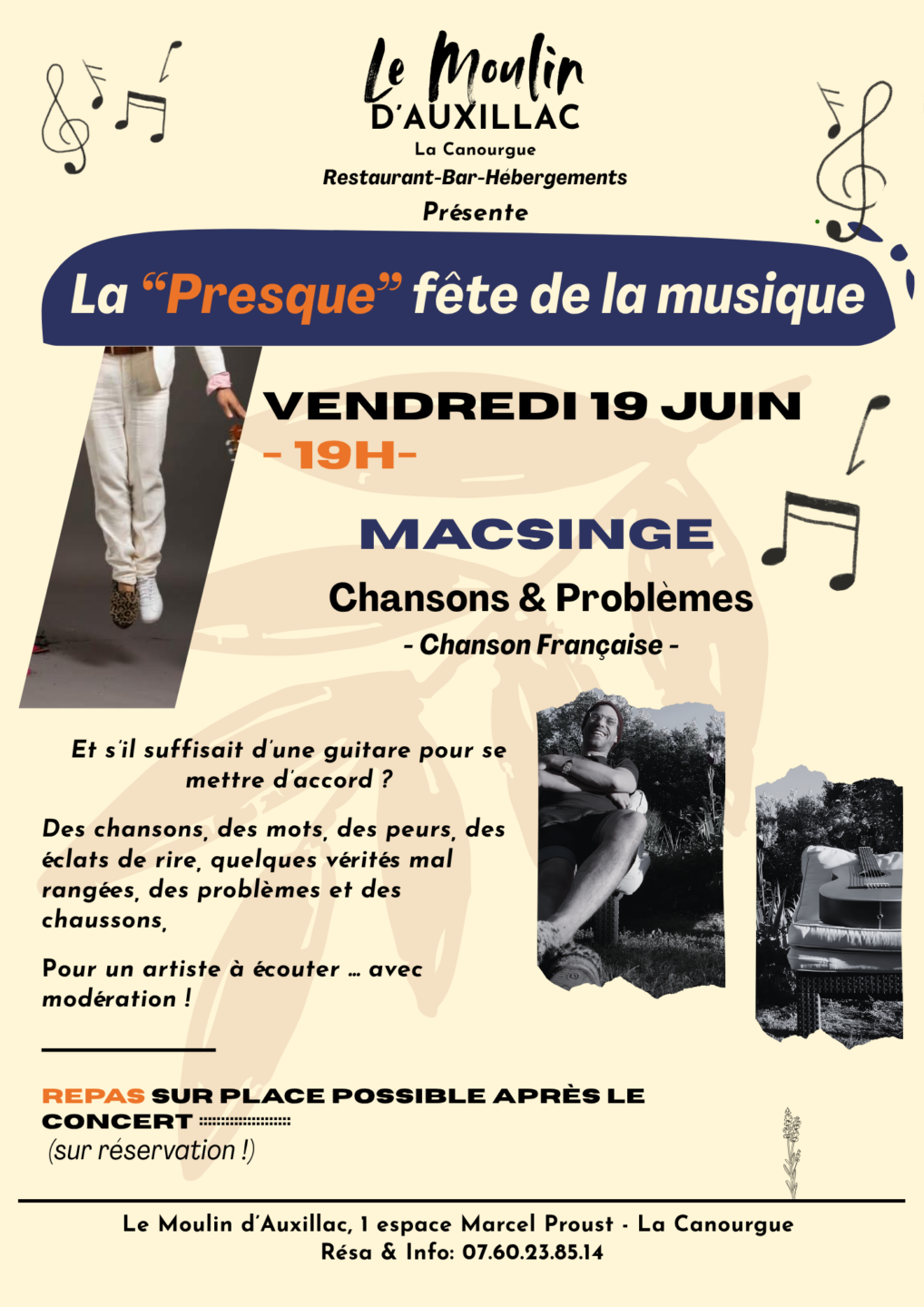 LA PRESQUE FÊTE DE LA MUSIQUE Le moulin d’auxillac La Canourgue