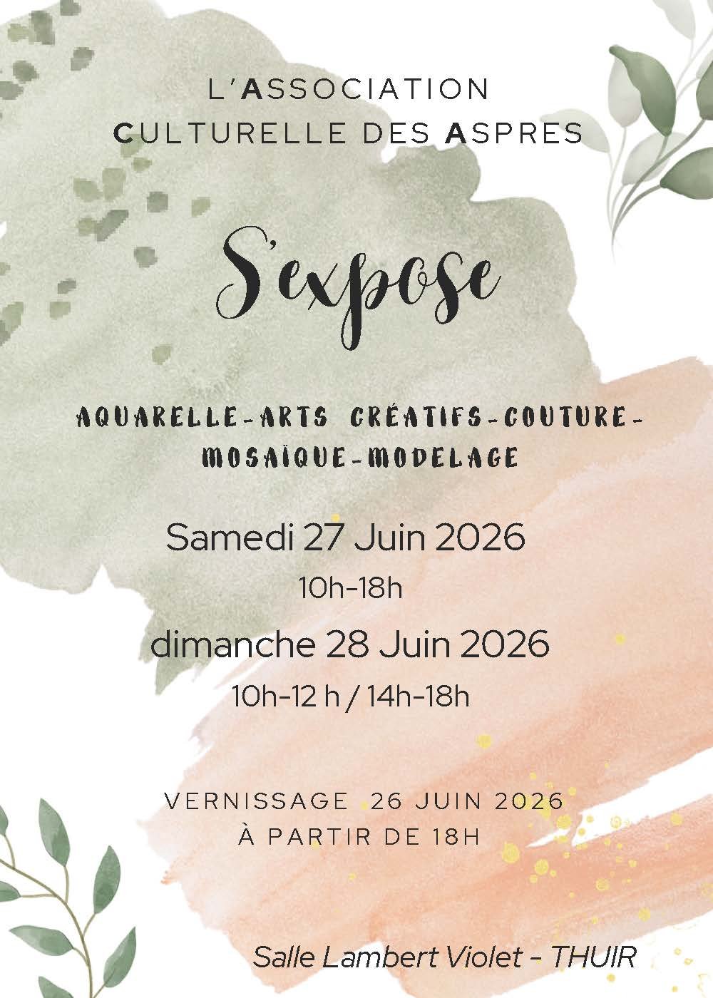 L&rsquo;ASSOCATION CULTURELLE DES ASPRES S&rsquo;EXPOSE  Thuir