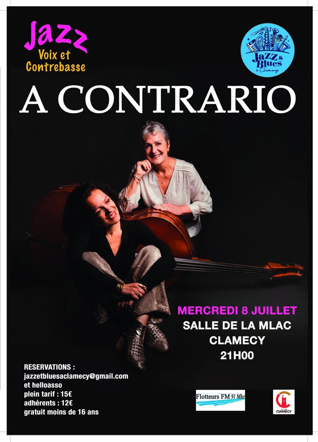 L&rsquo;association Jazz & Blues présente A Contrario MLAC Clamecy