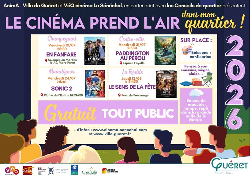Le Cinéma prend l&rsquo;air dans mon quartier !  Guéret