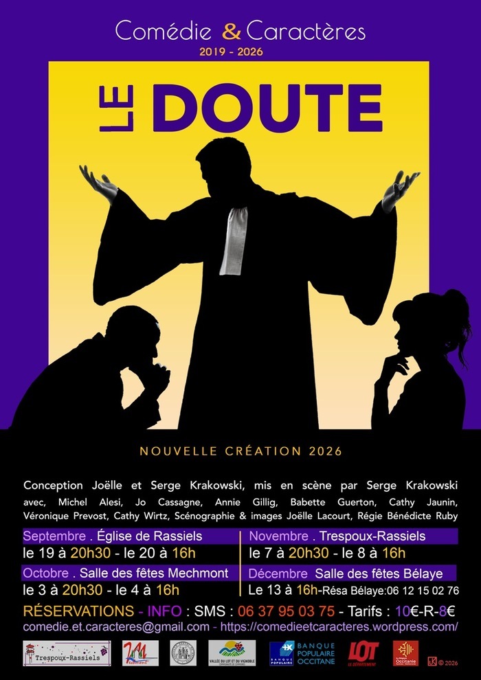 « Le Doute » Spectacle de théâtre contemporain Salle des Fêtes de Mechmont Mechmont
