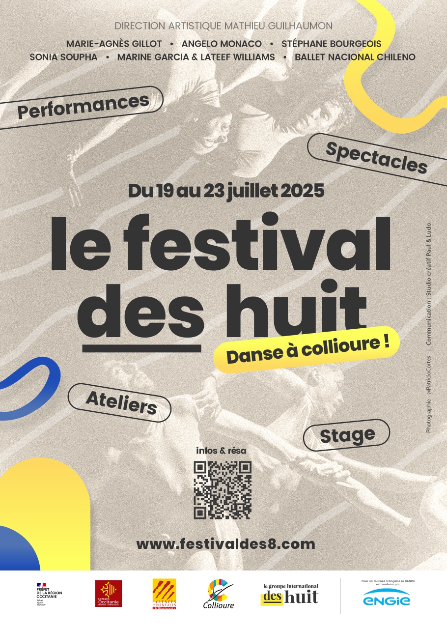LE FESTIVAL DES HUIT / DANSE À COLLIOURE STAGES, SPECTACLES ET PERFORMANCES  Collioure