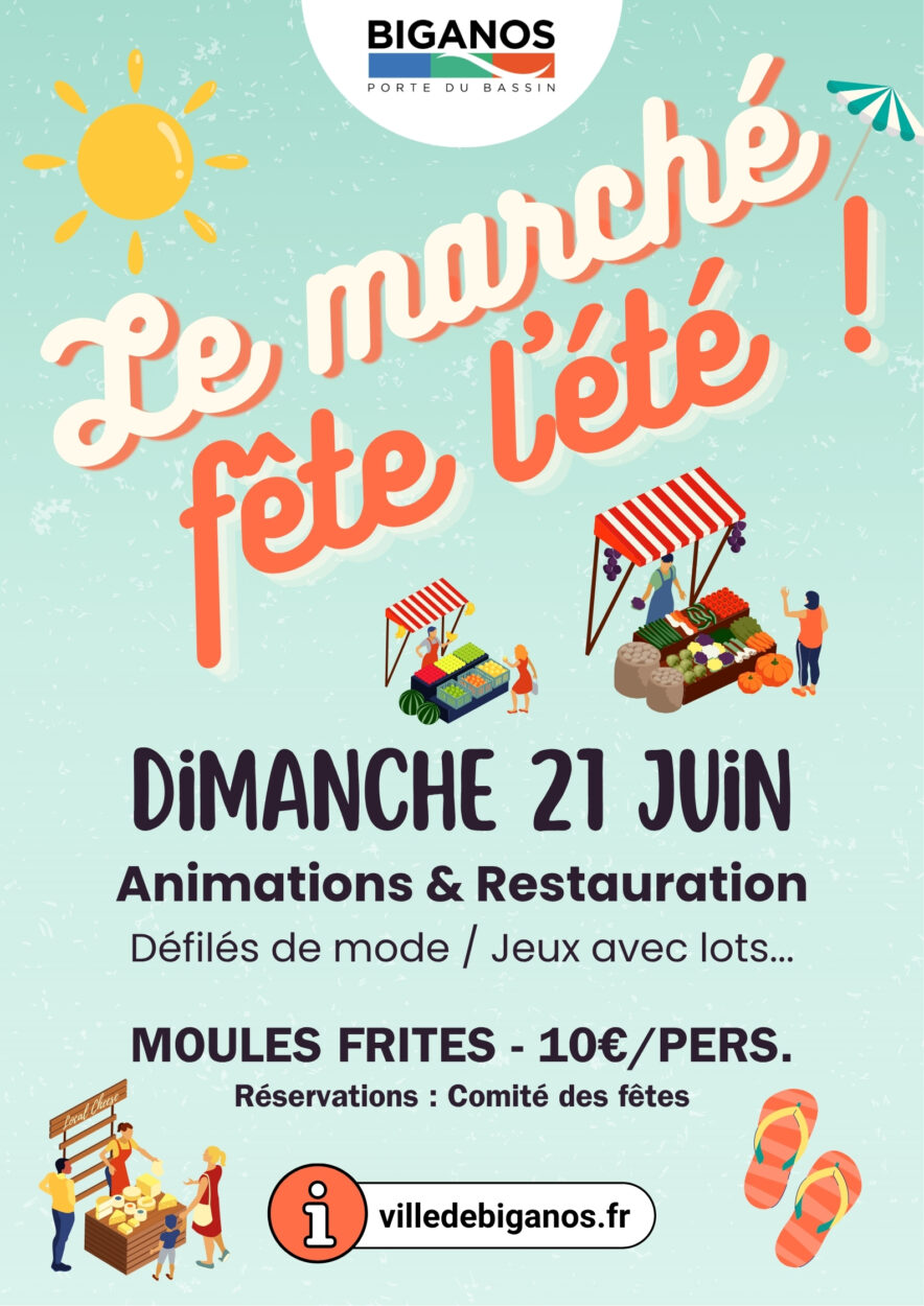 Le marché fête l’été Biganos