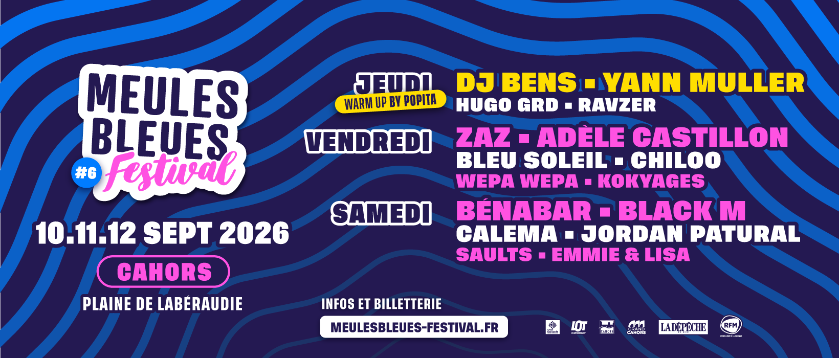 Le Meules Bleues Festival Zaz + Adèle Castillon + Chiloo + Bleu Soleil Cahors