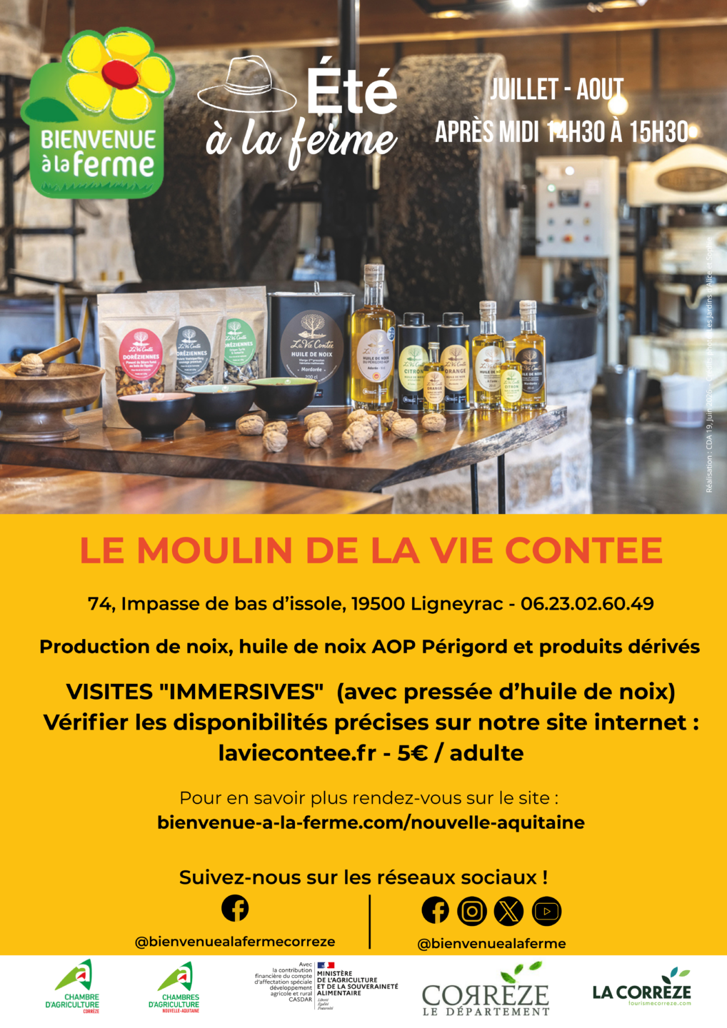 LE MOULIN DE LA VIE CONTÉE Été à la Ferme BAF  Ligneyrac
