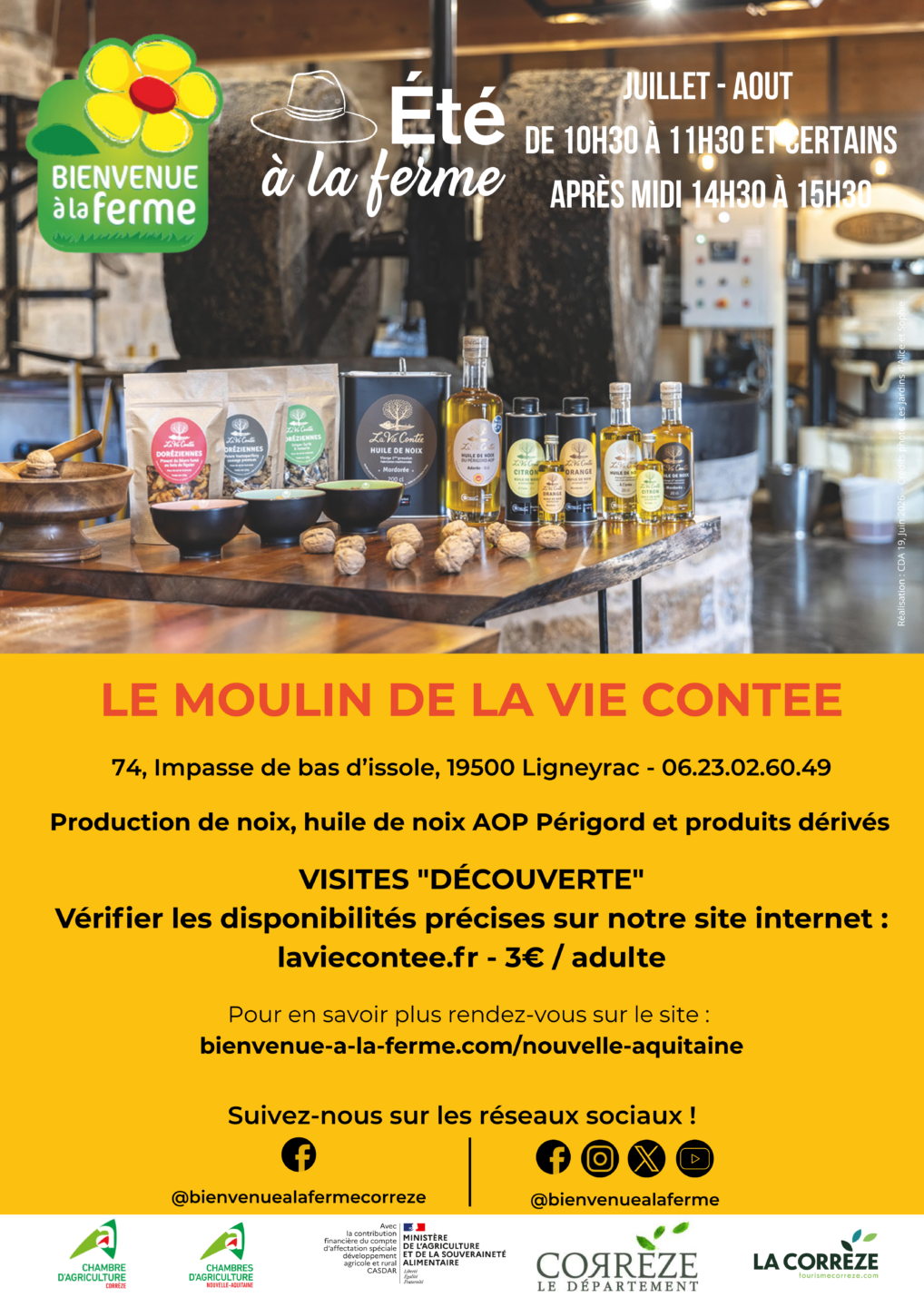 LE MOULIN DE LA VIE CONTÉE Été à la Ferme BAF Ligneyrac