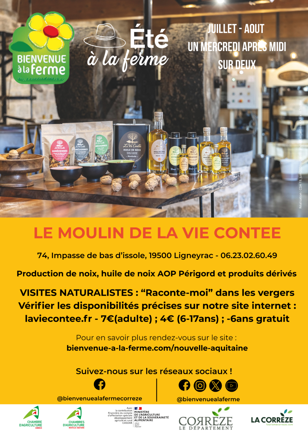 LE MOULIN DE LA VIE CONTÉE Été à la Ferme BAF  Ligneyrac