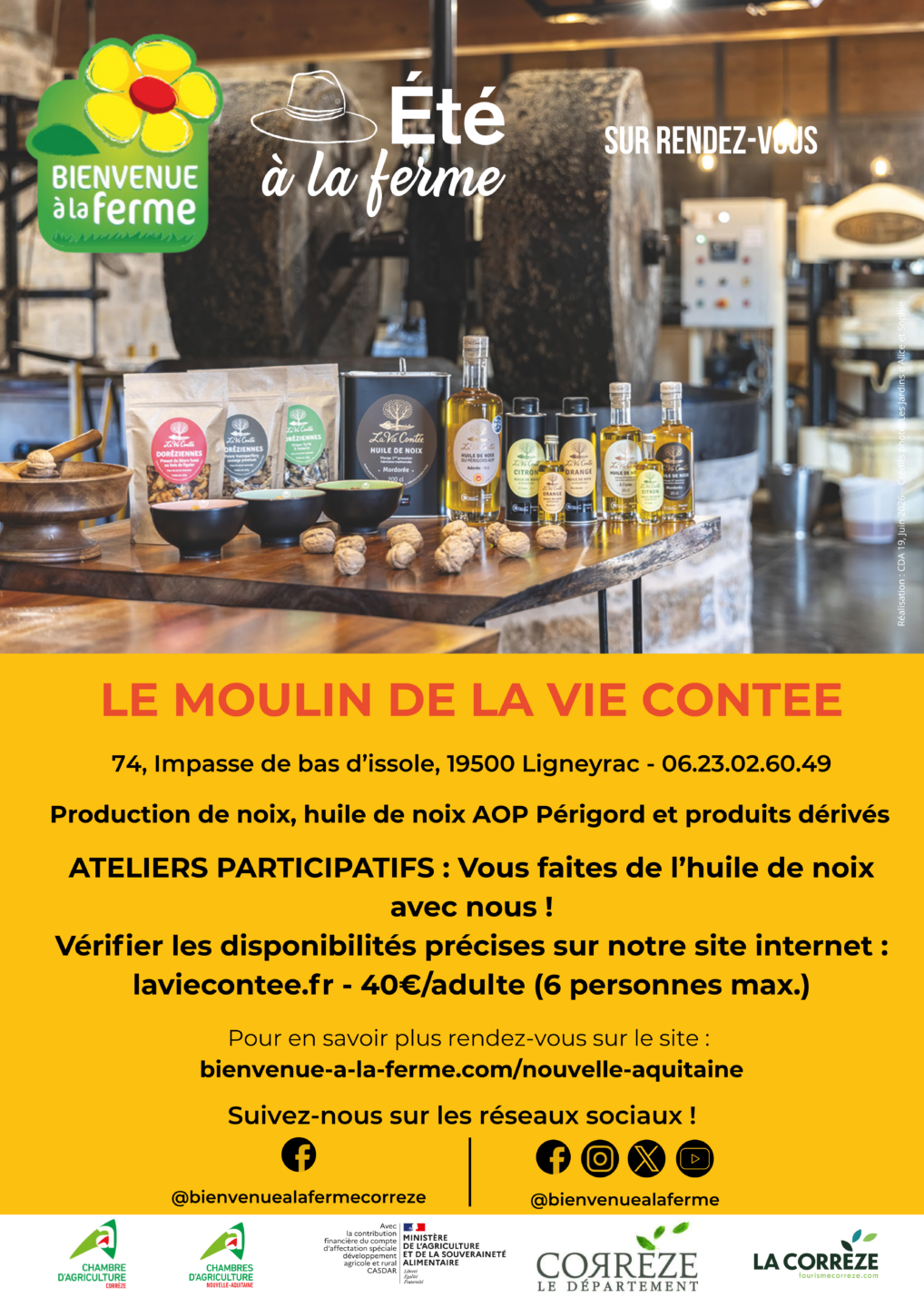 LE MOULIN DE LA VIE CONTÉE Été à la Ferme BAF  Ligneyrac