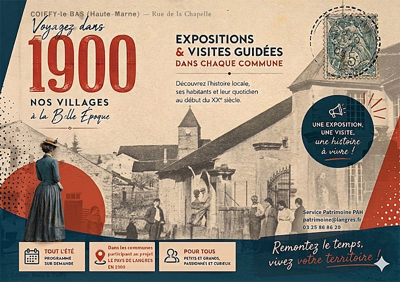 Le Pays de Langres en 1900 Visites-flash à Coiffy-le-Bas RDV devant l'église Coiffy-le-Bas 2026-07-05